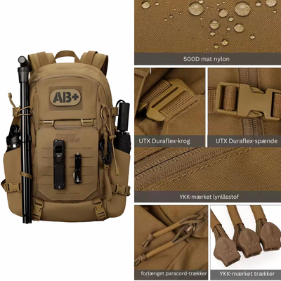 Trekker 25– Eventyr Rygsæk i. 500D Nylon, YKK &  UTX Duraflex