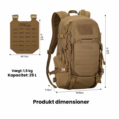 Trekker 25– Eventyr Rygsæk m. 500D Nylon, YKK lynlåse & Duraflex spænder