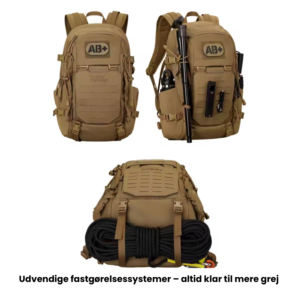 Trekker 25– Eventyr Rygsæk m. 500D Nylon, YKK lynlåse & Duraflex spænder