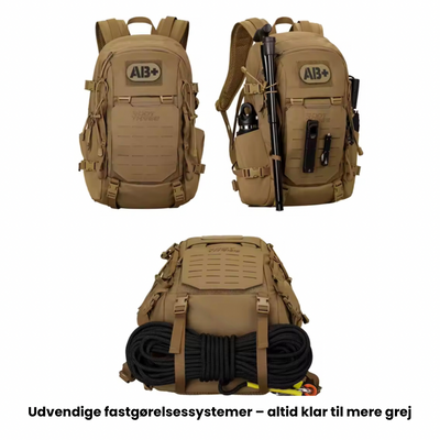 Trekker 25– Eventyr Rygsæk m. 500D Nylon, YKK lynlåse & Duraflex spænder