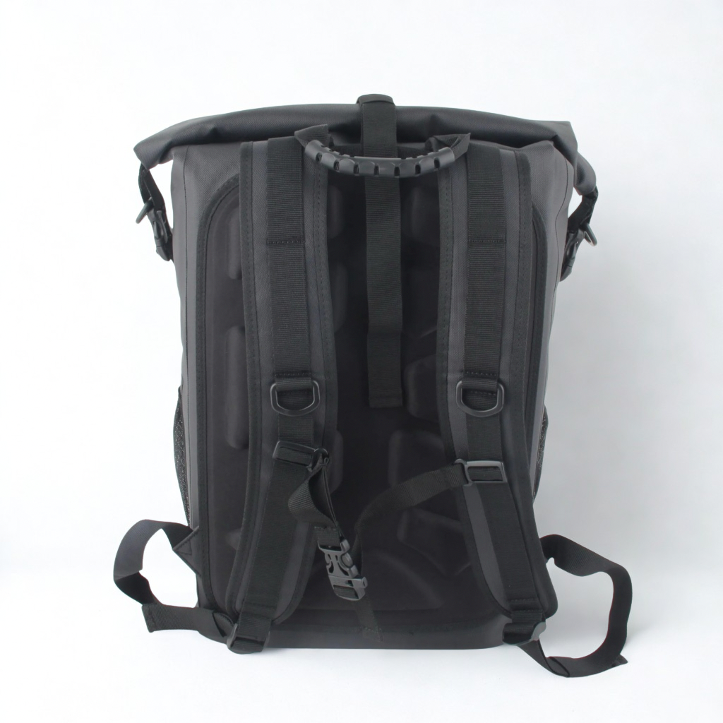 Hverdagsrygsæk 25-Matsort,Vandtæt rygsæk i Mellemstor størrelse, 25-30 L i 840D Nylon-TPU