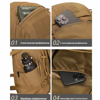 Trekker 25– Eventyr Rygsæk m. 500D Nylon, YKK lynlåse & Duraflex spænder