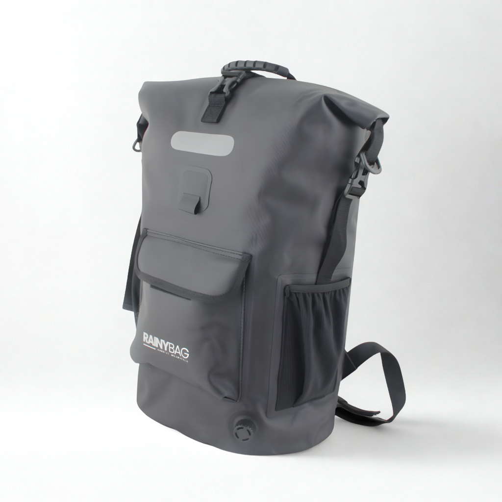 Hverdagsrygsæk 25-Matsort,Vandtæt rygsæk i Mellemstor størrelse, 25-30 L i 840D Nylon-TPU