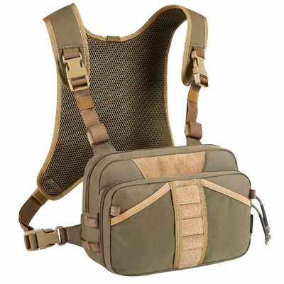 Fisker 6 - Robust 6L Brysttaske til fiskeri eller lignende  i. 500D Nylon, YKK &  UTX Duraflex