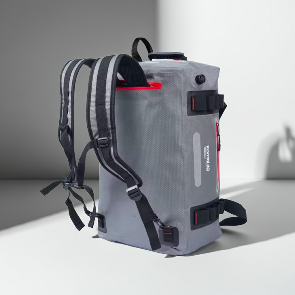 Kombi 40 - Vandtæt, Stor størrelse Duffeltaske PLUS Rygsæk 40L i. 420D Nylon-TPU