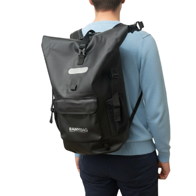 Hverdagsrygsæk 25-Matsort,Vandtæt rygsæk i Mellemstor størrelse, 25-30 L i 840D Nylon-TPU