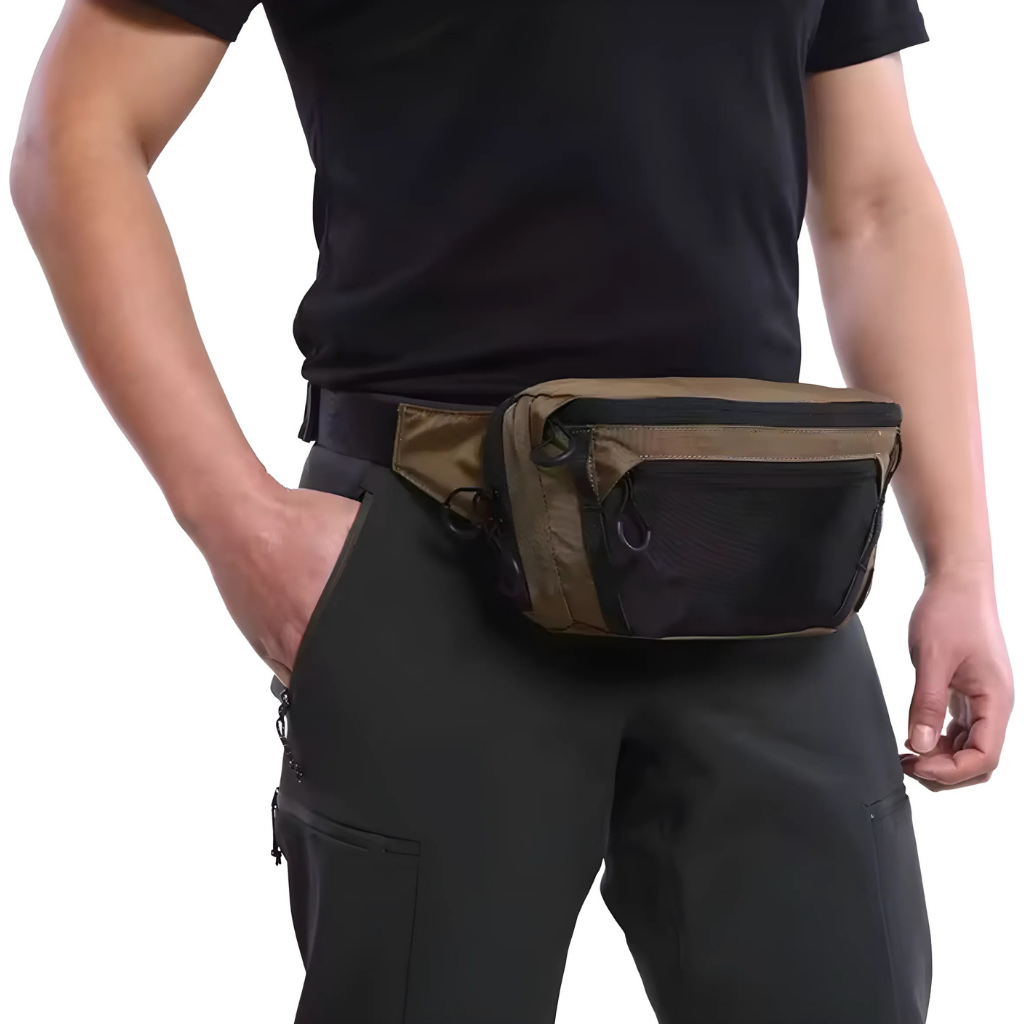 Urban 4- Bæltetaske 3,6L EDC Taske Brun i. 500D Nylon, YKK &  UTX Duraflex