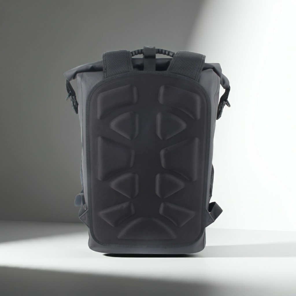 Hverdagsrygsæk 25-Matsort,Vandtæt rygsæk i Mellemstor størrelse, 25-30 L i 840D Nylon-TPU