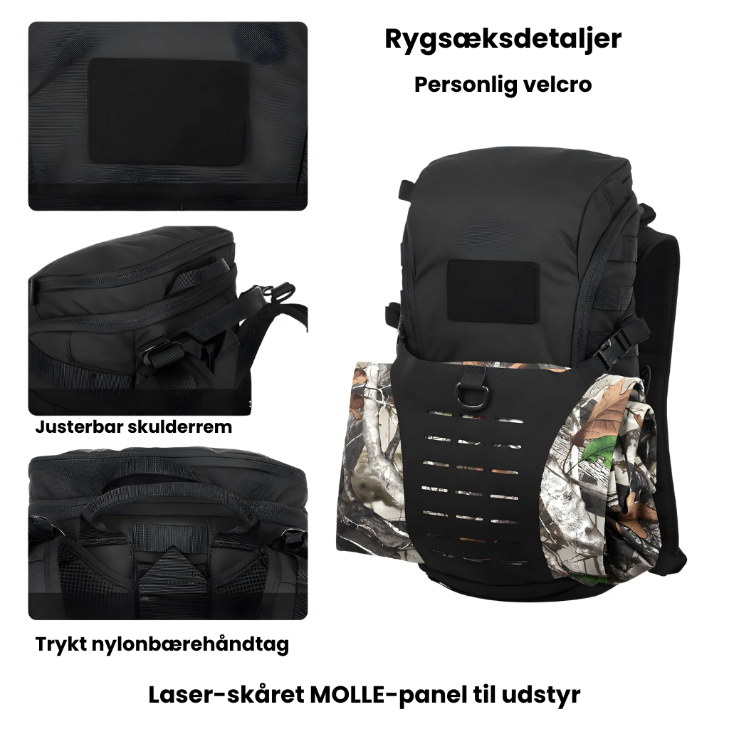 Trekker 15– Eventyr Rygsæk m. hydration system i. 500D Nylon, YKK  & UTX Duraflex