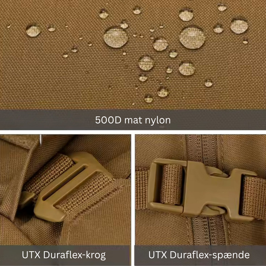 Trekker 25– Eventyr Rygsæk m. 500D Nylon, YKK lynlåse & Duraflex spænder