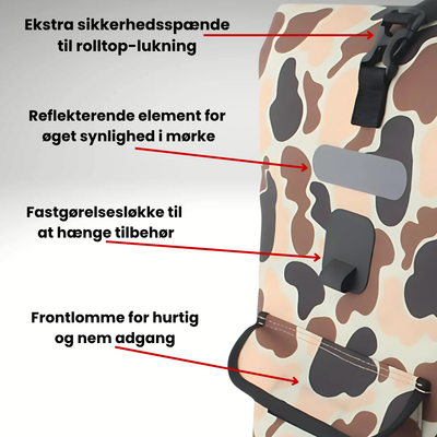 hverdagsrygsæk 25 eventyr foran side produkt specifikation