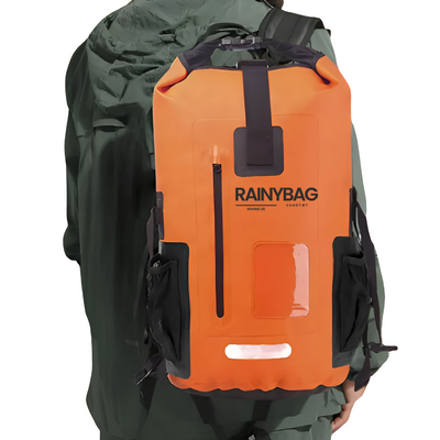 vandtæt pendler rygsæk 35 orange på model